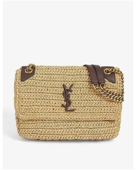 ysl raffia bags|ysl niki raffia bag.